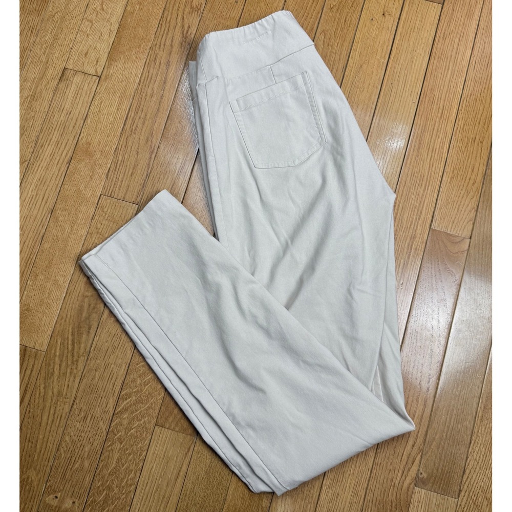 J.McLaughlin Masie Slim Tapered Leg Elastic Waist Pull-On Pant Sand Beige Size 2 - Picture 2 of 7